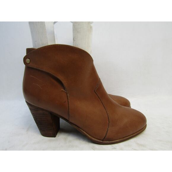 Boden Womens Size 39 EUR Brown Leather Zip Ankle Boots Booties - Picture 3 of 11